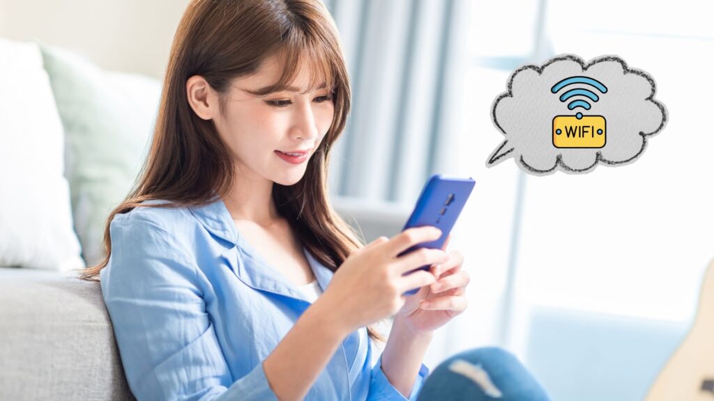 wi-fi手続きしている画像