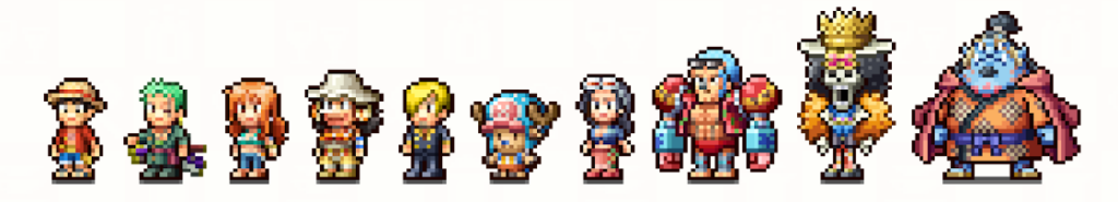 ONE PIECE 海のごちそうレストラン ドット絵キャラクターの紹介